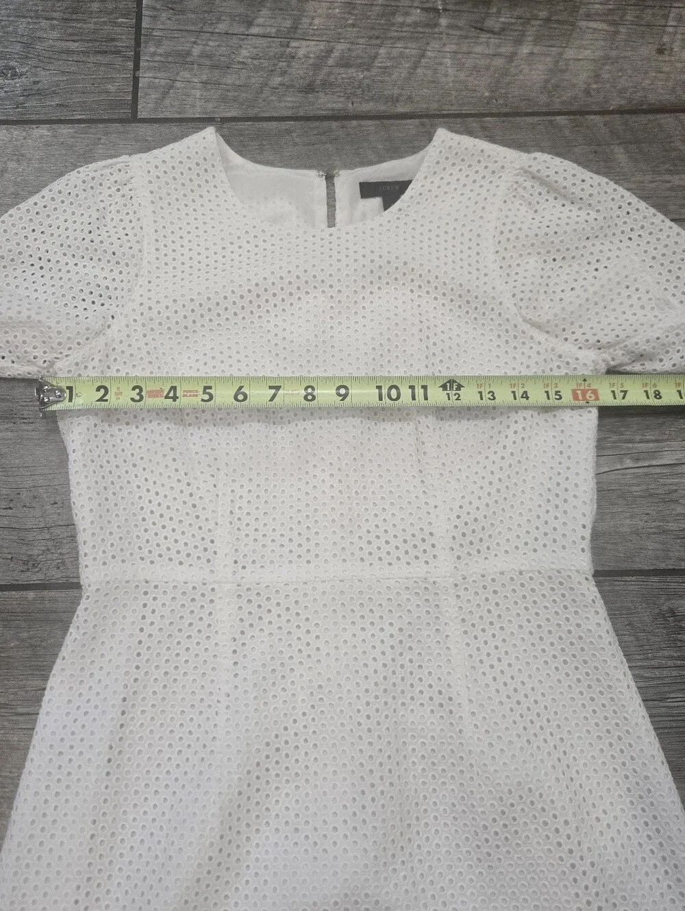 J. Crew White Eyelet Cotton A-Line Bridal Preppy Cottagecore Dress, 4 F1724